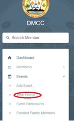 Click on View Events